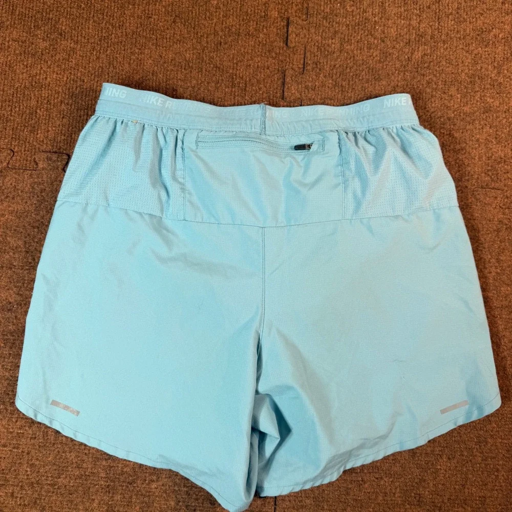 Nike Running Dri-FIT Shorts Womens Small Blue 5 Inch Inseam Pockets Athletic S